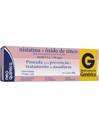NISTATINA+OXIDO DE ZINCO POM 60G