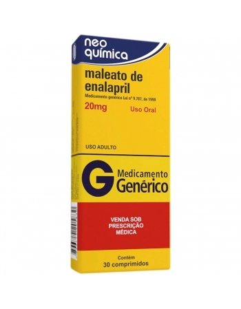 MALEATO DE ENALAPRIL 20MG C/30 CP. NEO G