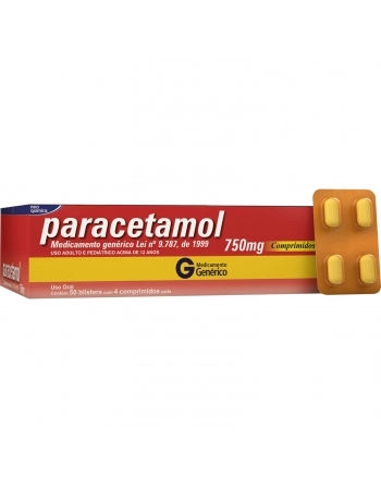 PARACETAMOL 750MG C/200 50X4