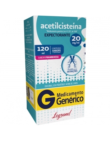 ACETILCISTEINA 20MG PED 120ML LEG