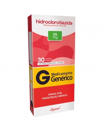 HIDROCLOROTIAZIDA 25MG C/30 LEG