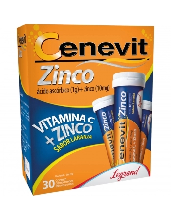 CENEVIT ZINCO 1G+10MG CP EFEV C/30 COMP