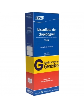 BISSULF. DE CLOPIDOGREL 75MG C/30CMOP