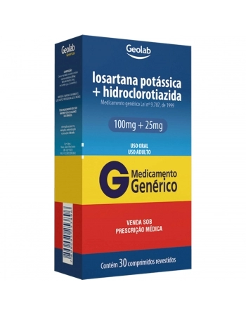 LOSARTANA + HIDROCL 100MG/25MG C/ 30COMP