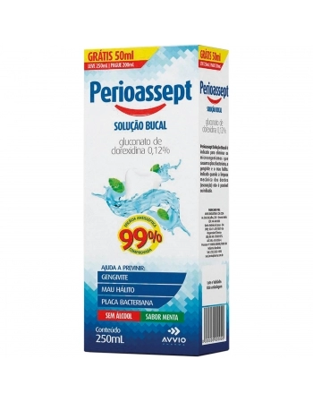 PERIOASSEPT ANTISSEPTICO BUCAL SEM ALCOOL 250ML
