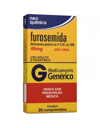FUROSEMIDA 40MG CT BL 20 COMP