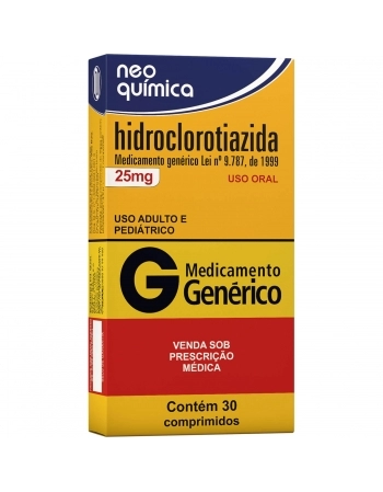 HIDROCLOROTIAZIDA 25MG C30 COMP