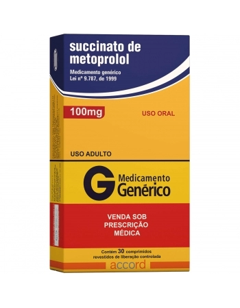 SUCCINATO METOPROLOL 100MG 30