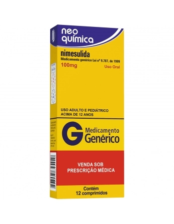 NIMESULIDA 100MG C 12UN