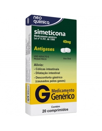 SIMETICONA 40MG C 20