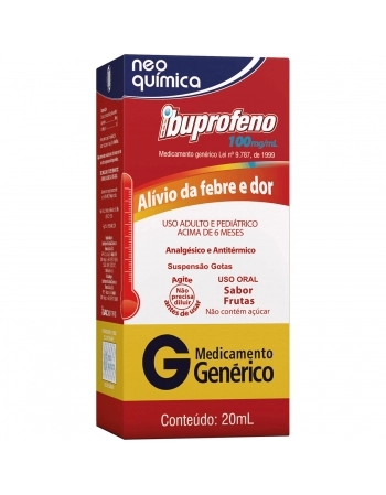 IBUPROFENO 100MG/ML GTS 20ML