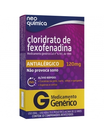 CLORIDRATO DE FEXOFENADINA 120MG C10