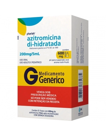 AZITROMICINA DI-HIDRATADA 600MG - FR C/ PO P/ SUSP