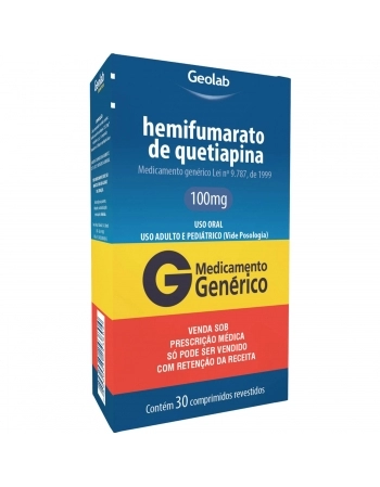 HEMIFUMARATO DE QUETIAPINA 100MG C30 COMP (C)