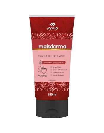SABONETE LIQUIDO ESFOLIANTE MAISDERMA MORANGO 180ML