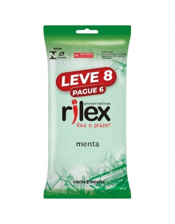 PRESERVATIVO RILEX MENTA 18X8 LEVE 8 PAGUE 6