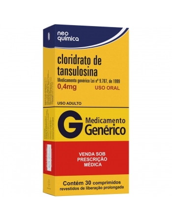 CLOR TANSULOSINA 0,4MG C/ 30 COMP