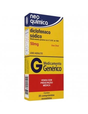 DICLOFENACO SODICO 50MG C/20 COMP