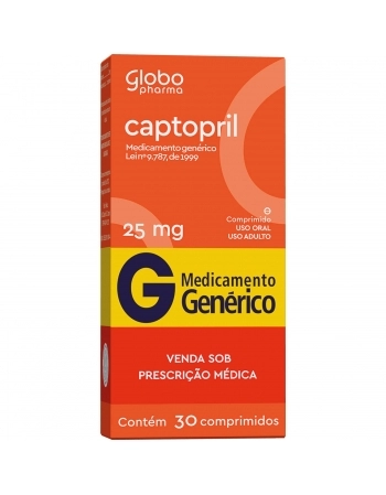 CAPTOPRIL GEN 25 MG C/ 30