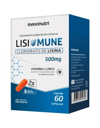 LISIMUNE - CLORIDRATO DE LISINA 500MG C/ 60 CAPS