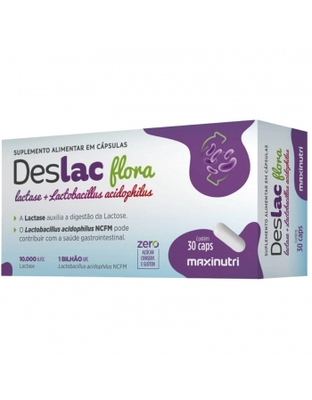 DESLAC FLORA - LACTASE + LACTOBACILLUS C/ 30 CAPS