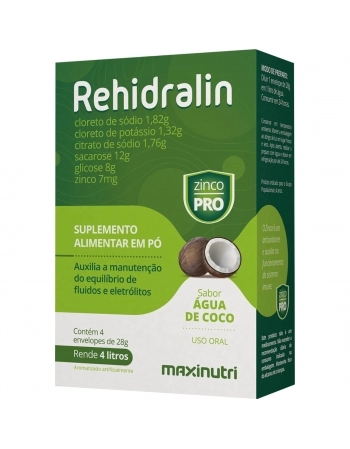 REHIDRALIN COM 04 ENV 28G SABOR AGUA DE COCO