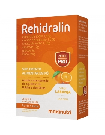 REHIDRALIN 04 ENV. 28G SABOR LARANJA
