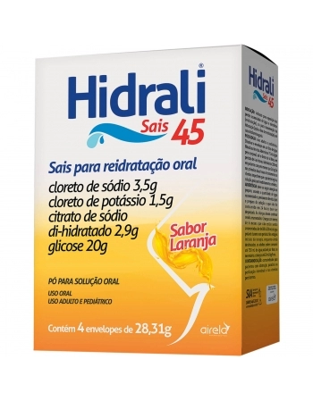 HIDRALI SAIS SABOR LARANJA PO C/4ENV