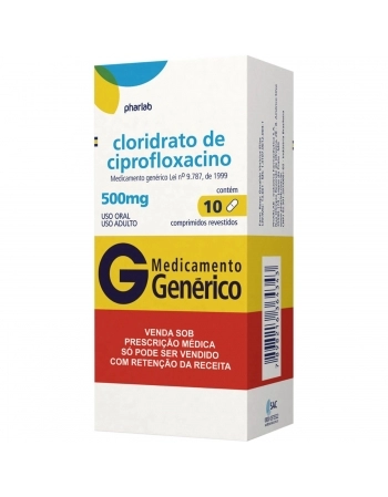 CLORIDRATO DE CIPROFLOXACINO 500MG C/10COMP