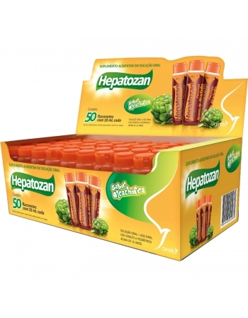 HEPATOZAN DISPLAY 10ML C/50FLACONETES SABOR: ALCACHOFRA