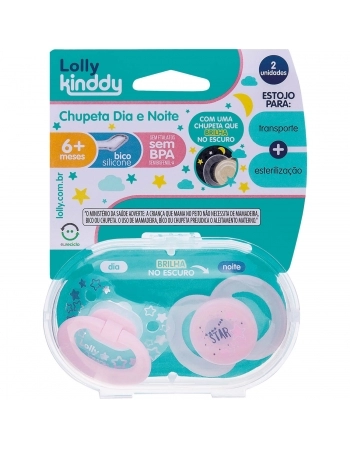 5815-02-F - CHUPETA STAR DIA E NOITE SIL O T2 ROSA