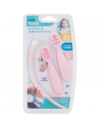 7116-01-F - KIT COLHER TREINAMENTO DIPPY ROSA