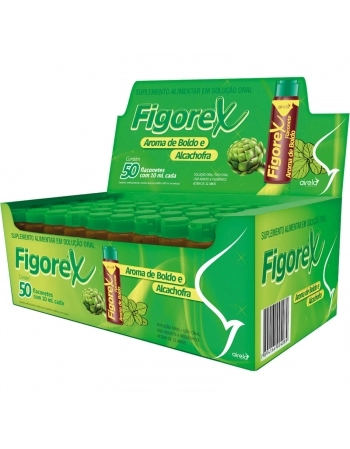 FIGOREX DISPLAY 10ML C/50 FLACONETES SABOR: BOLDO E ALCACHOFRA