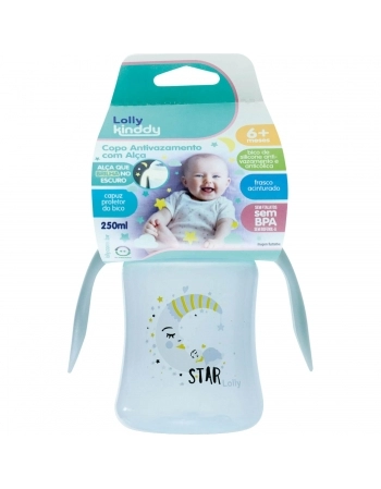 7197-00-M - COPO STAR BICO SILICONE 250ML AZUL