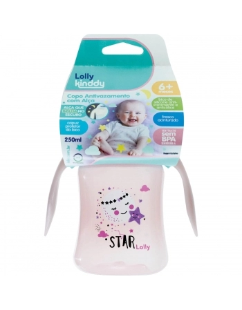 7197-00-F -COPO STAR BICO SILICONE 250ML ROSA