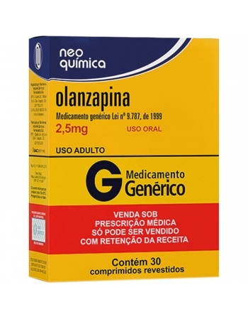 OLANZAPINA 2,5MG C/30COMP (C)