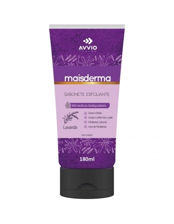 SABONETE LIQUIDO ESFOLIANTE MAISDERMA LAVANDA 180ML