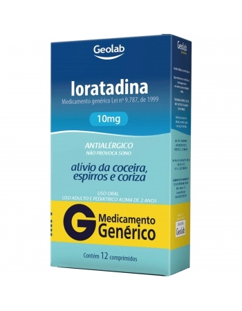 LORATADINA 10MG CT C/ 12 COM