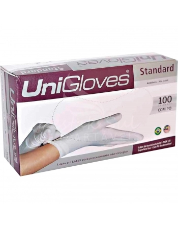 LUVA PROCEDIMENTO LATEX M C/TALCO C/100 - UNIGLOVES