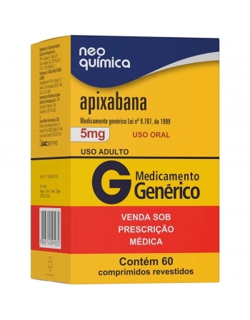 APIXABANA 5MG C/ 60 COMP
