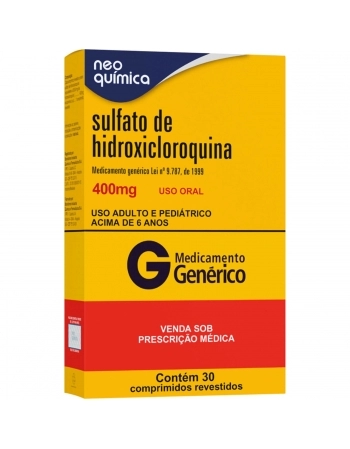 SULF HIDROXICLOROQUINA 400MG C/30 COMP