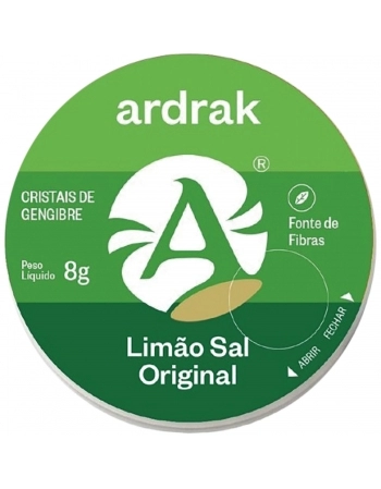 CRISTAIS DE GENGIBRE LIMAO E SAL 8G