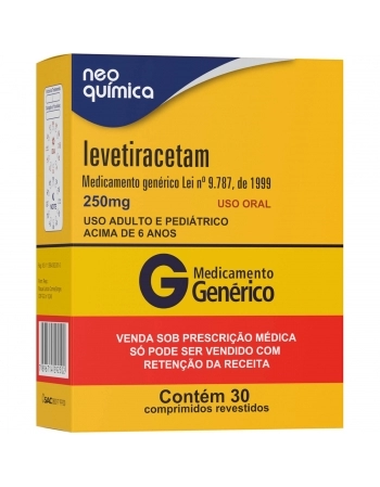 LEVETIRACETAM 250MG C/ 30 COMP (C)