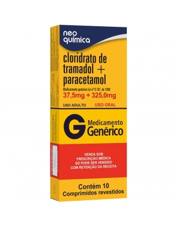 CL DE TRAMADOL37,5MG+PARACETAMOL+325MG C/10 (C)