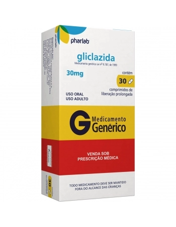 GLICLAZIDA 30MG - CX. C/ 30 COMP LIB PROL