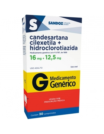 CANDESARTANA + HIDROCLOROTIAZIDA 16+12.5MG C/30