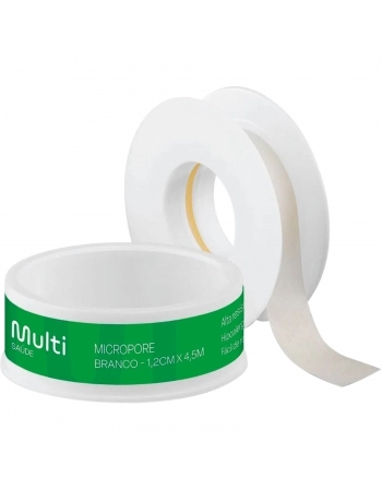 FITA MICROPORE BRANCA 1.2CM X 4.5M