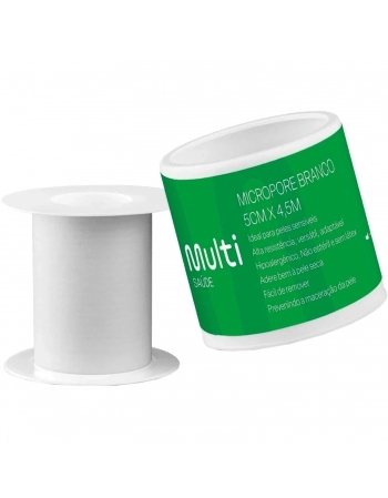FITA MICROPORE BRANCA 5CM X 4.5M