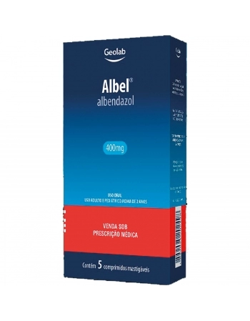 ALBEL 400MG C/ 5 COM MASTIGAVEL