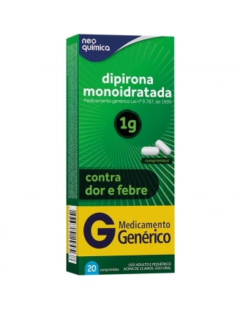 DIPIRONA MONOIDRATADA 1G COMP C/20